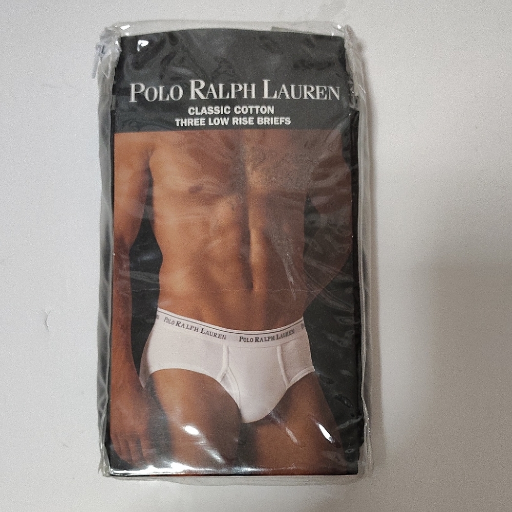 Vintage Polo Ralph Lauren Men's Classic Cotton Low Rise Black Briefs 3 Pk  Sz 30